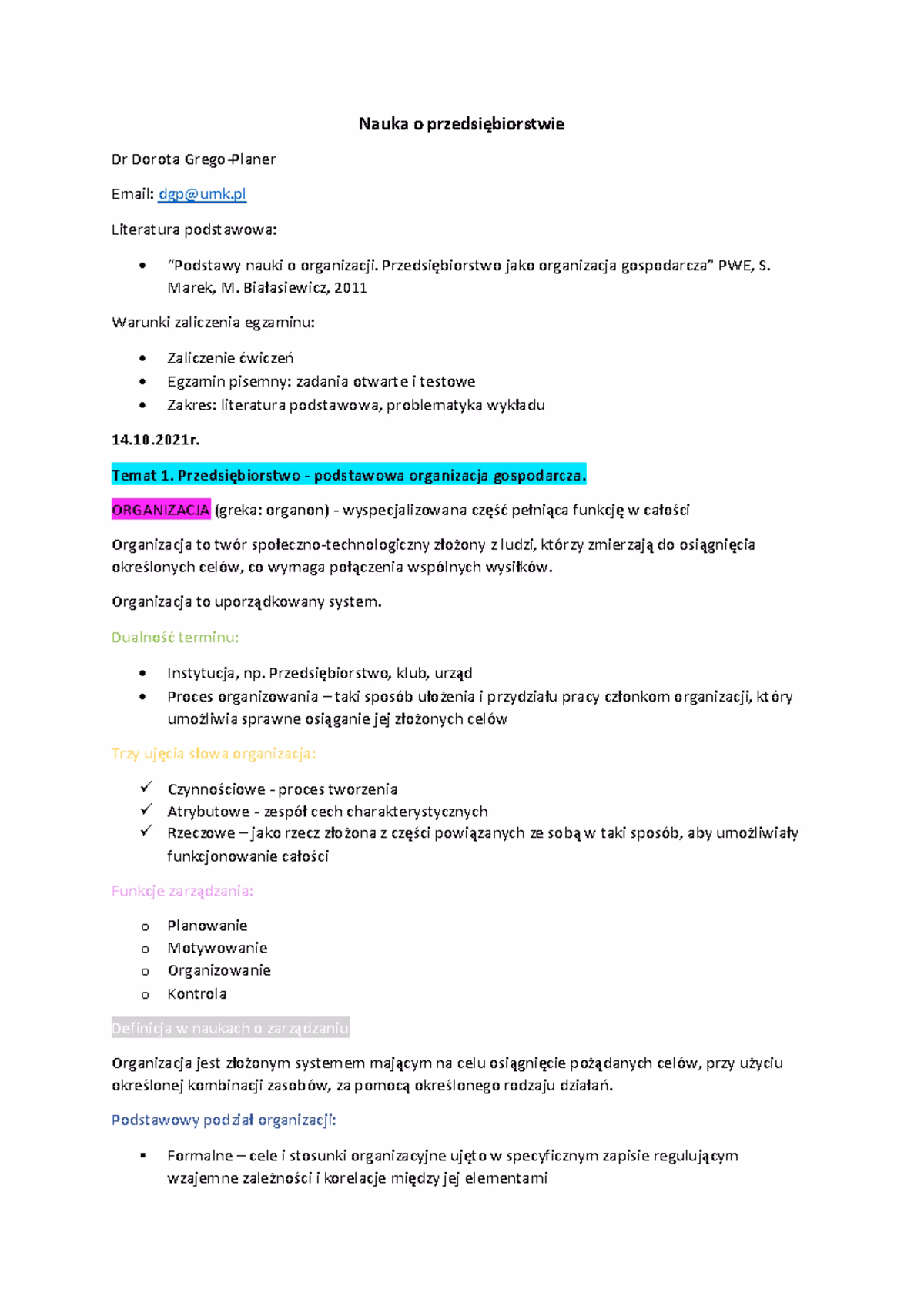Czym zajmuje się przedsiębiorstwo?