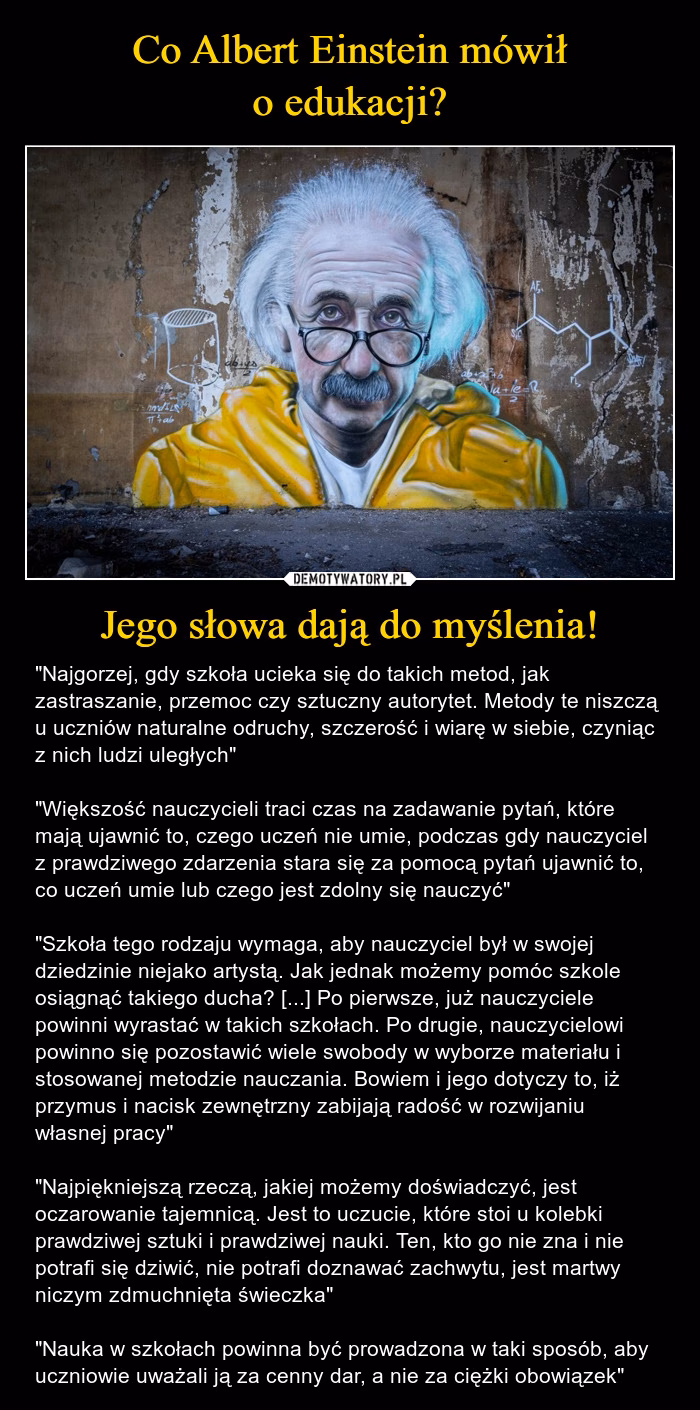 Czy Albert Einstein powtarzał klasę?