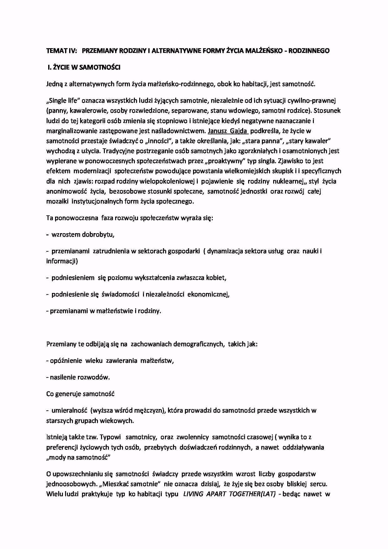 Jakie są alternatywne modele rodziny w ocenie społecznej?