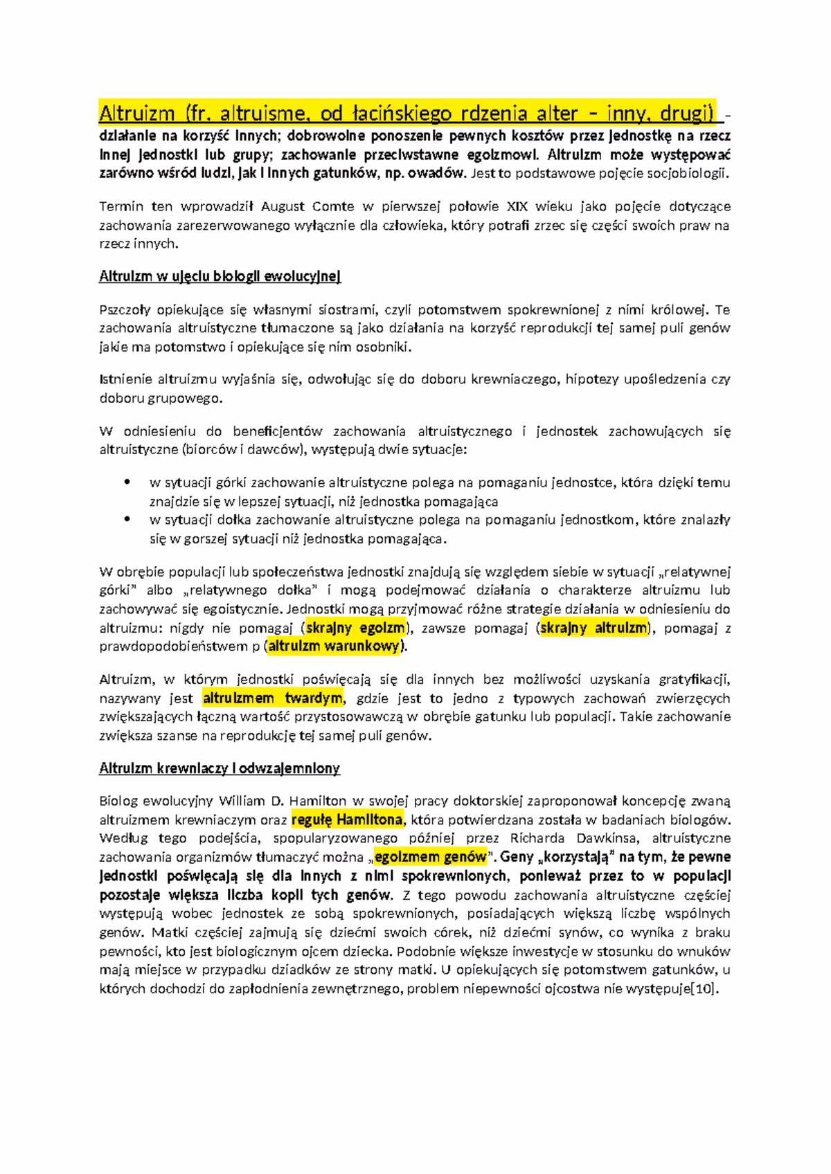 Na czym polega dobór krewniaczy?