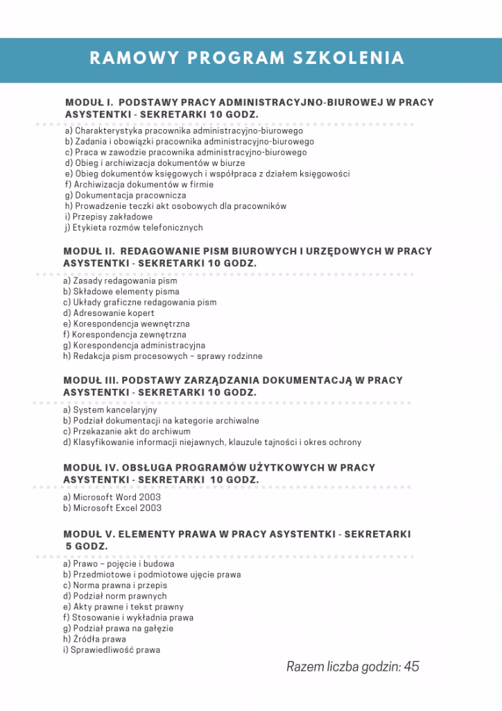 Ile kosztuje kurs na sekretarkę?