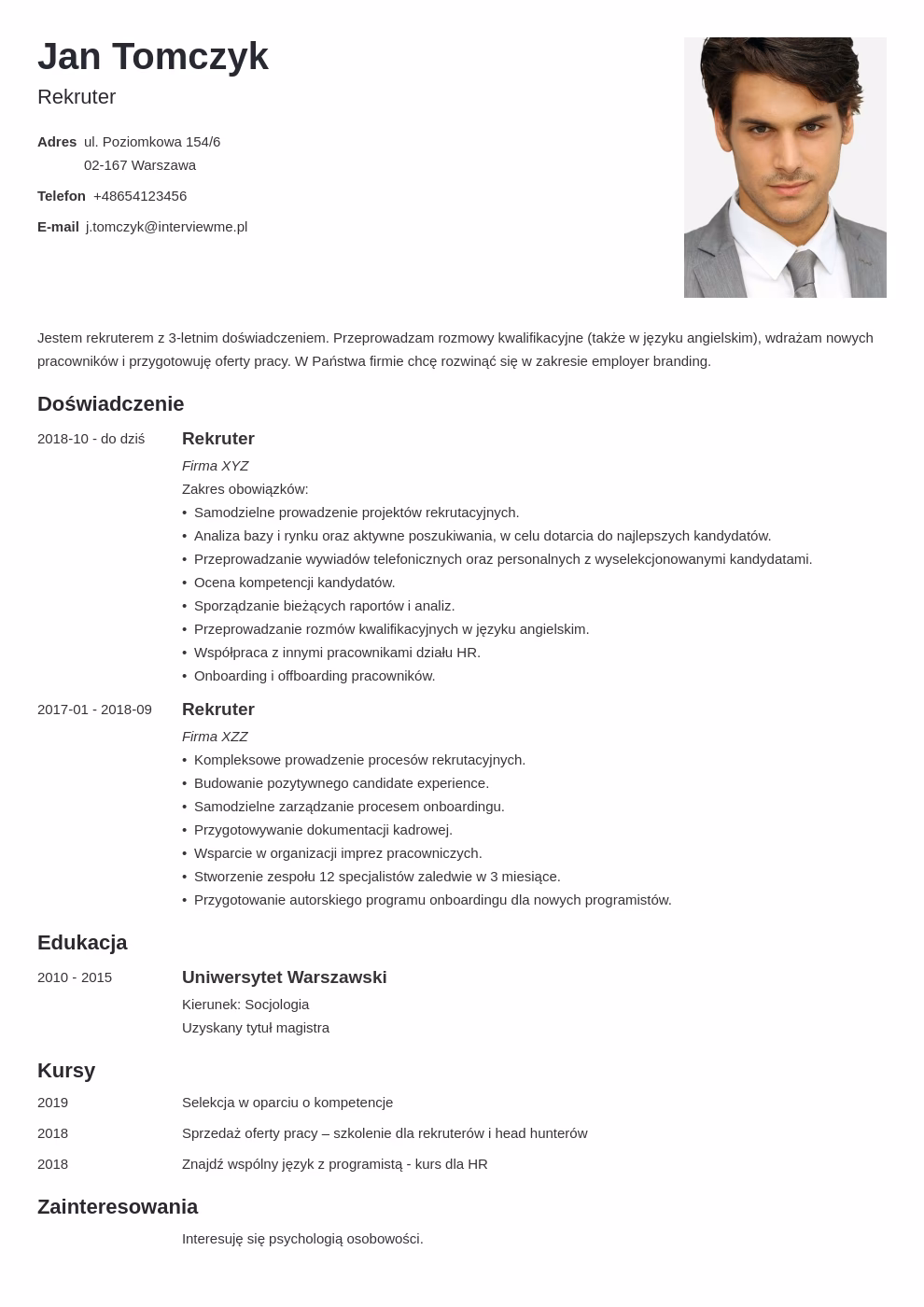 W jakiej kolejności wpisywać wykształcenie w CV?