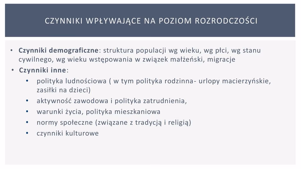 Jakie są czynniki demograficzne?