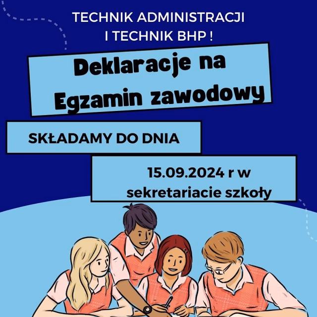 Kiedy deklaracja na egzamin zawodowy?