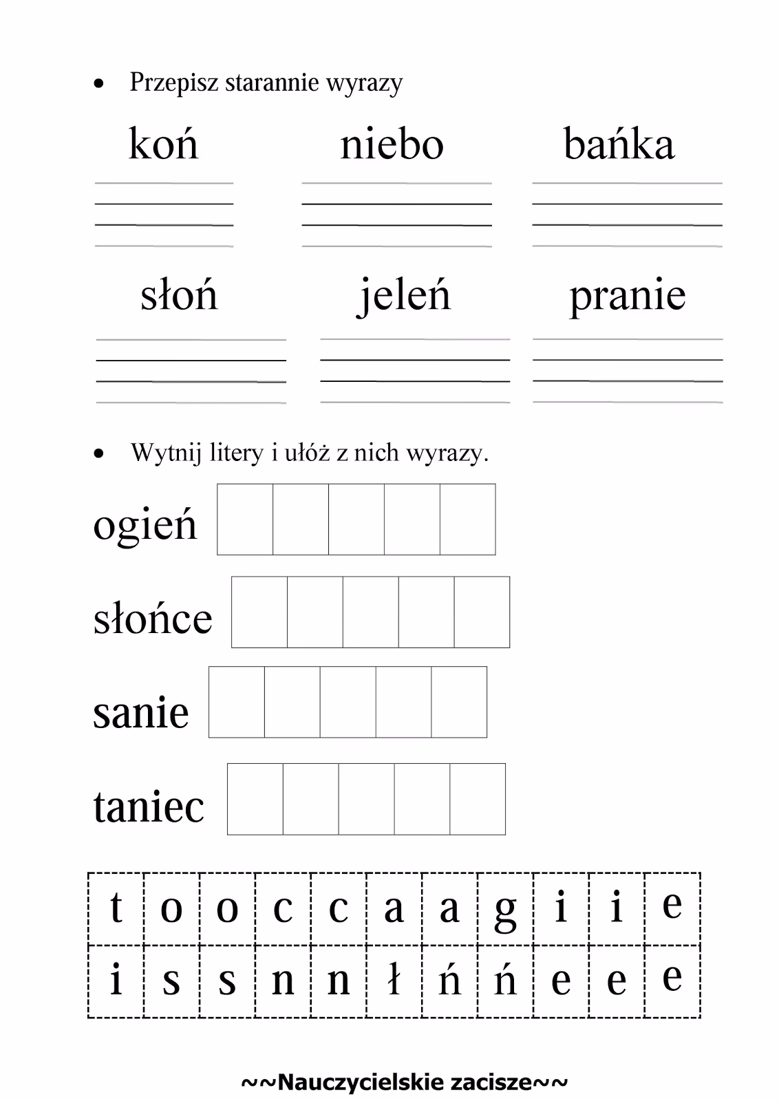 Co to są karty pracy ucznia?