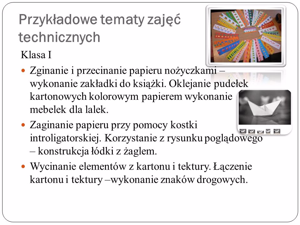 Jakie są edukacje w klasie 1?