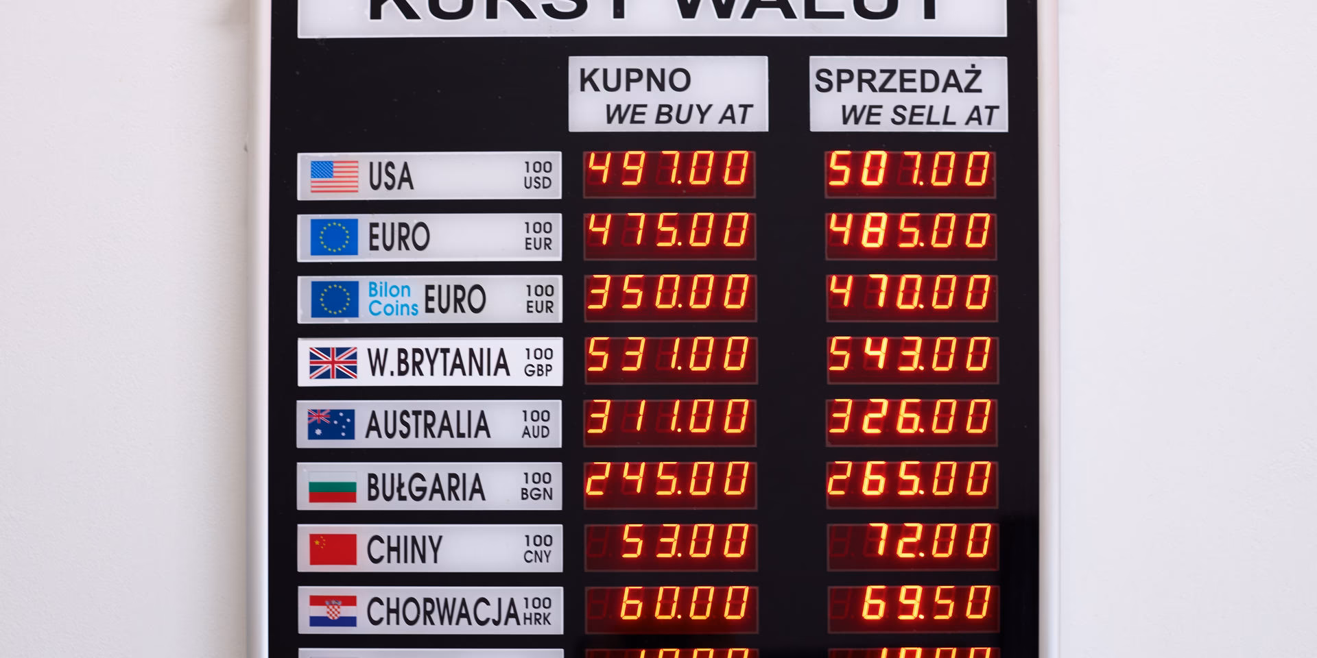 Czy w Chorwacji są kantory?