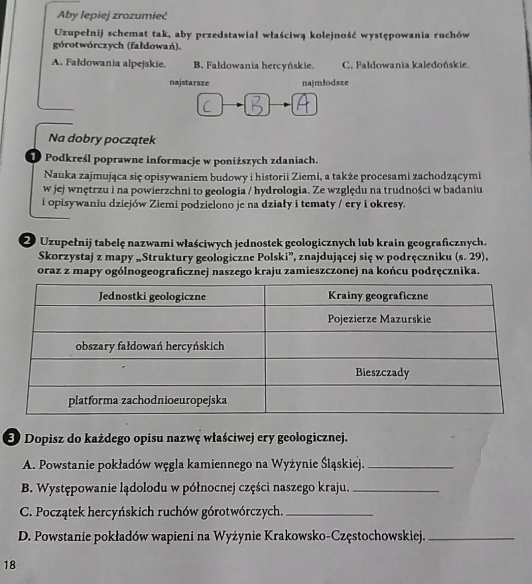 Jak nazywa się nauka zajmująca się budową i historią Ziemi?
