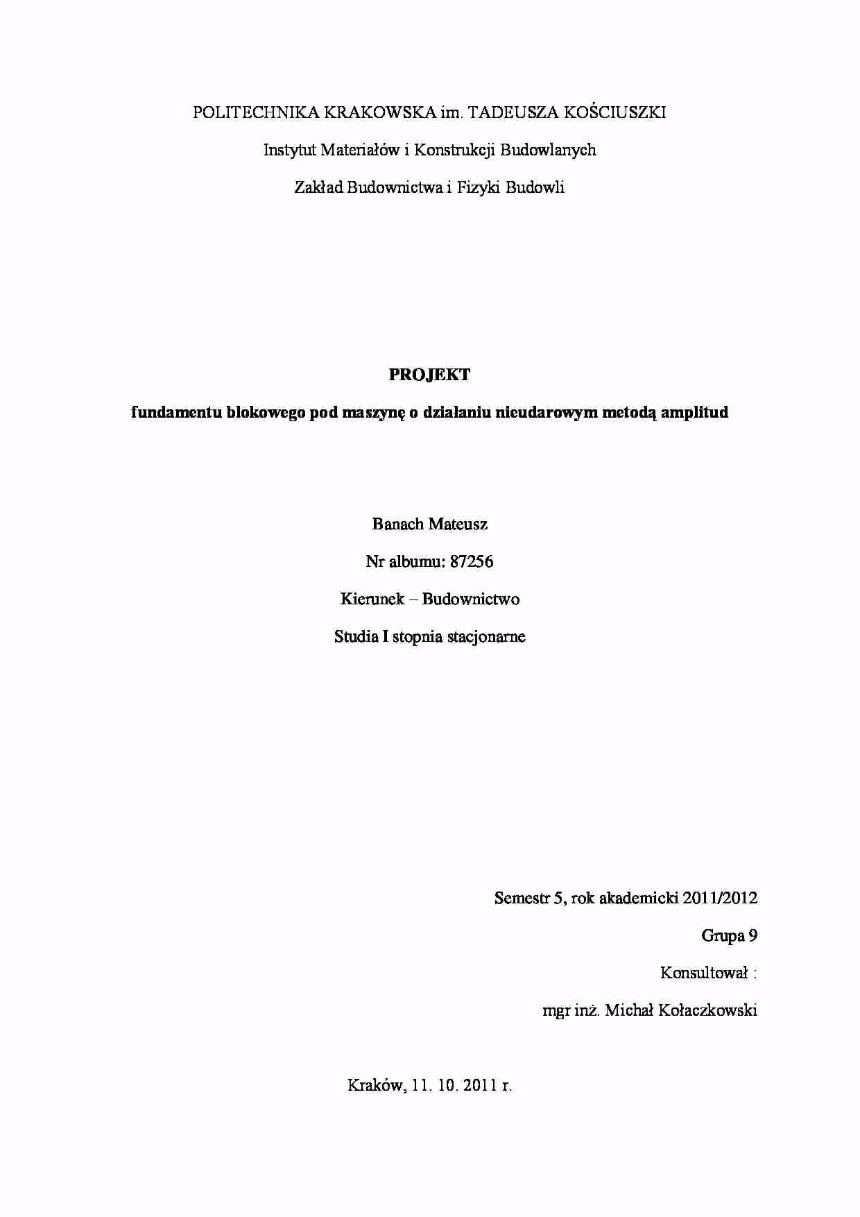 Jak powinna wyglądać strona tytułowa projektu na studia?